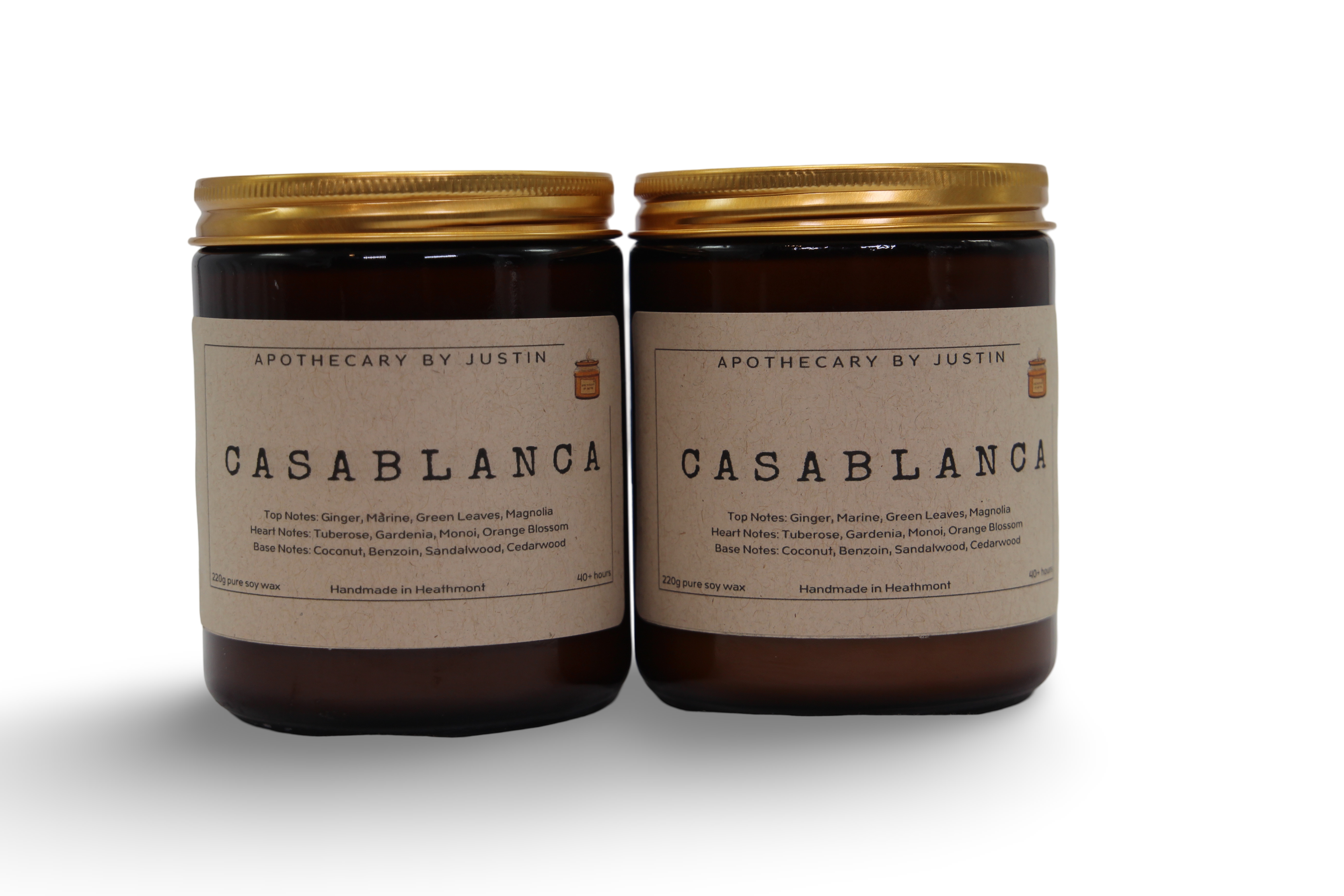 My Store Casablanca Scented Candles with free samples in amber jars for a calming atmosphere
