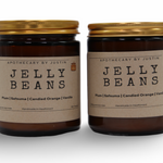 My Store scented candles with free samples in Jelly Beans scent featuring plum, satsuma, candied orange, and vanilla