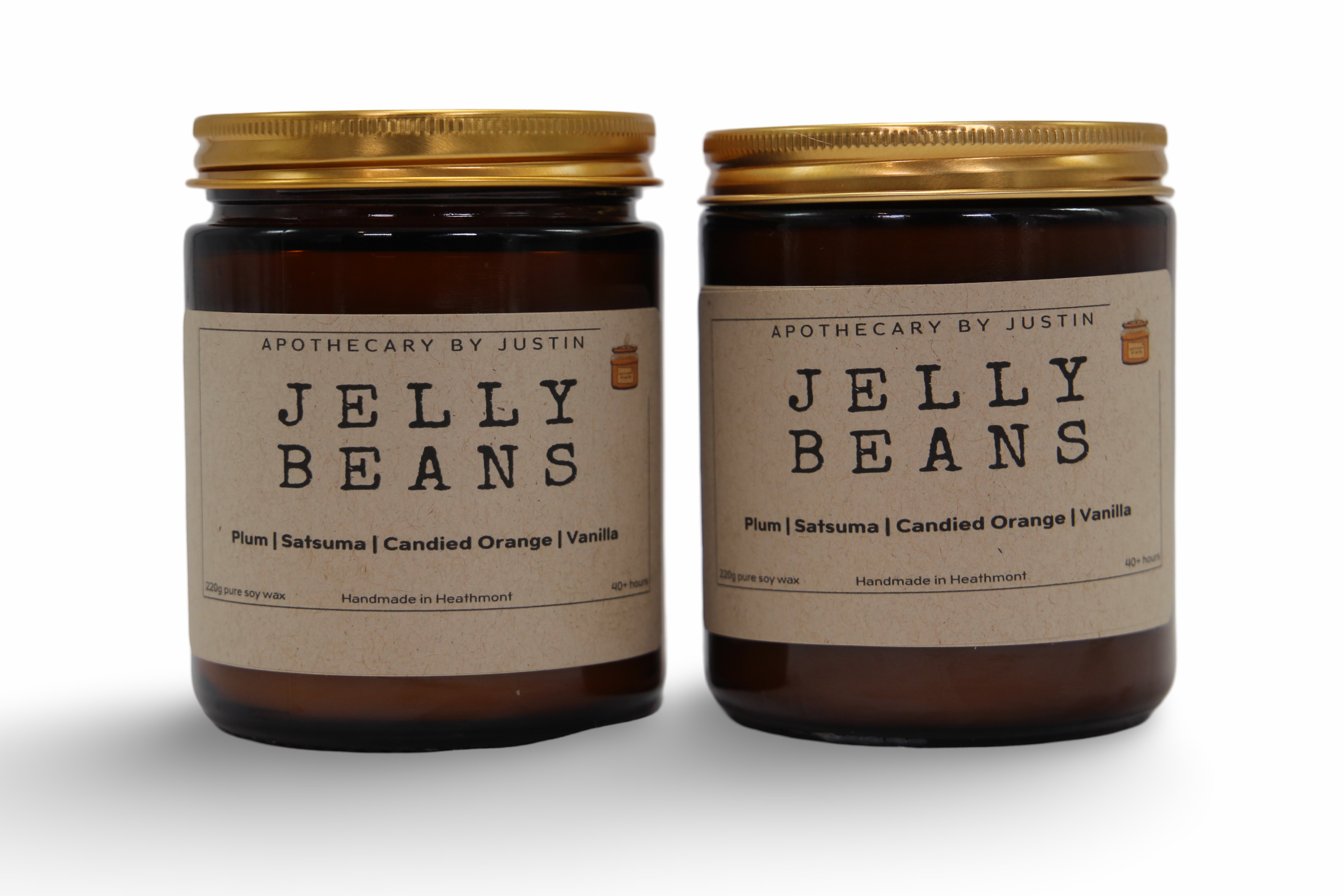 My Store scented candles with free samples in Jelly Beans scent featuring plum, satsuma, candied orange, and vanilla