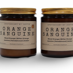 My Store Orange Sanguine Scented Candles with free samples in amber glass jars