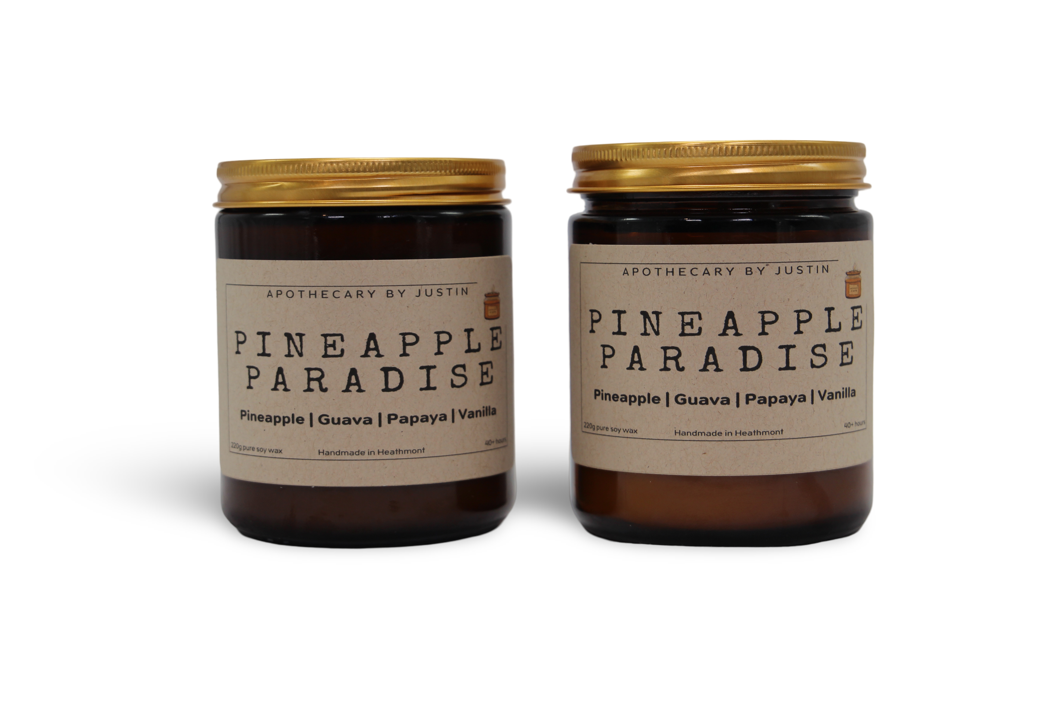 Pineapple Paradise Scented Candles with Free Samples, featuring pineapple, guava, papaya, and vanilla scents