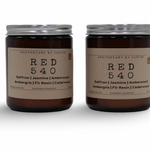 My Store scented candles with free samples in amber jars featuring saffron and jasmine scents