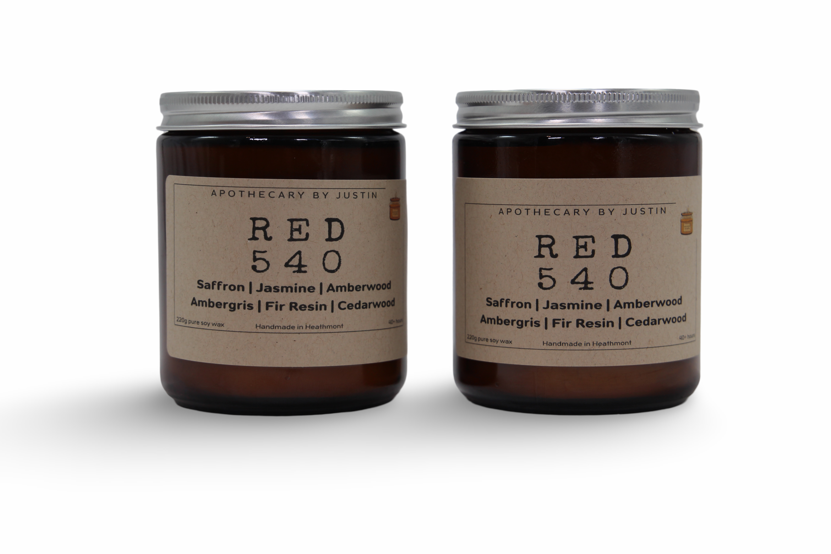 My Store scented candles with free samples in amber jars featuring saffron and jasmine scents