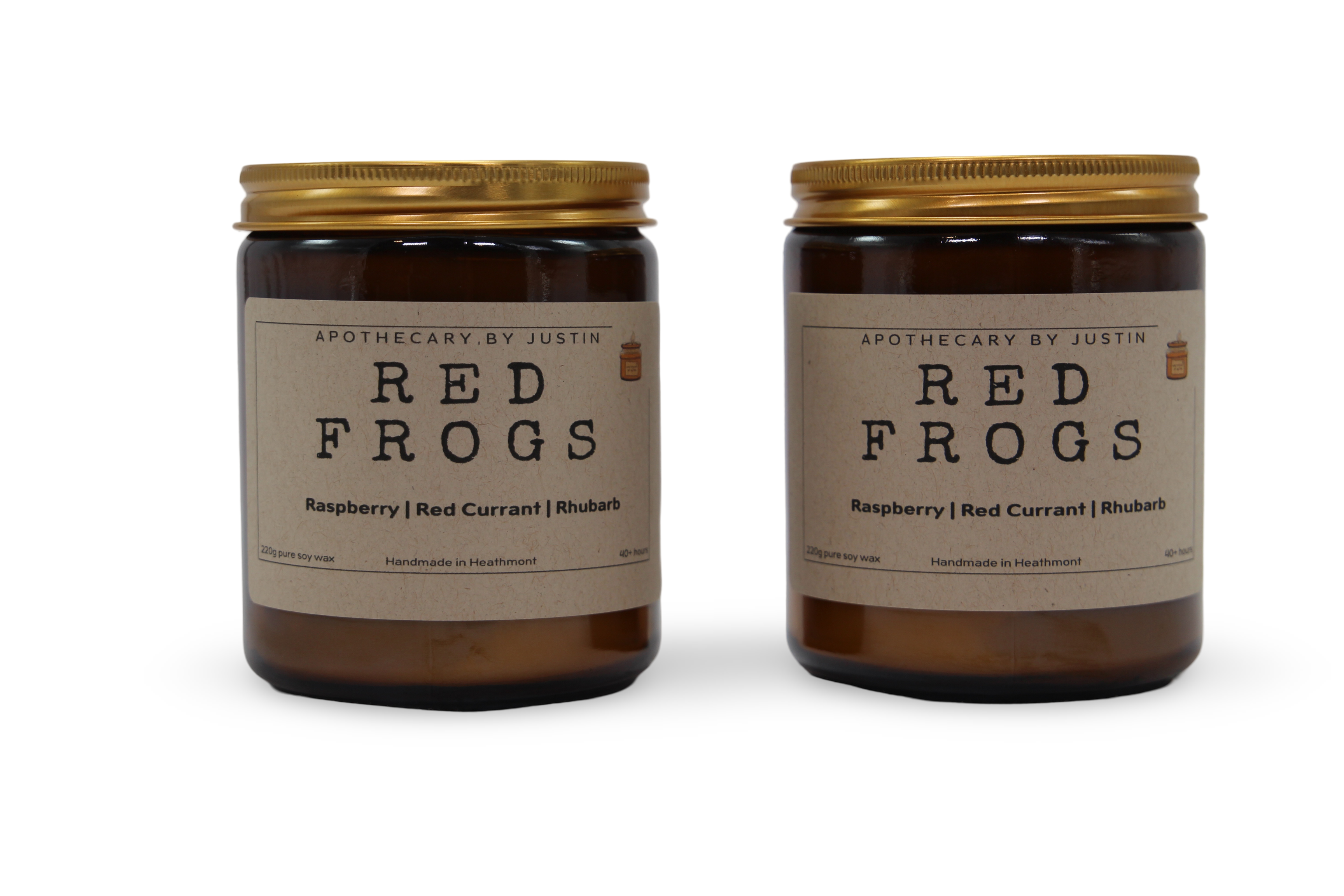 My Store scented candles with free samples in amber jars featuring raspberry and rhubarb scents