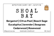 Shoal Bay aromatherapy candle made from pure soy wax with soothing scents of bergamot and cedarwood