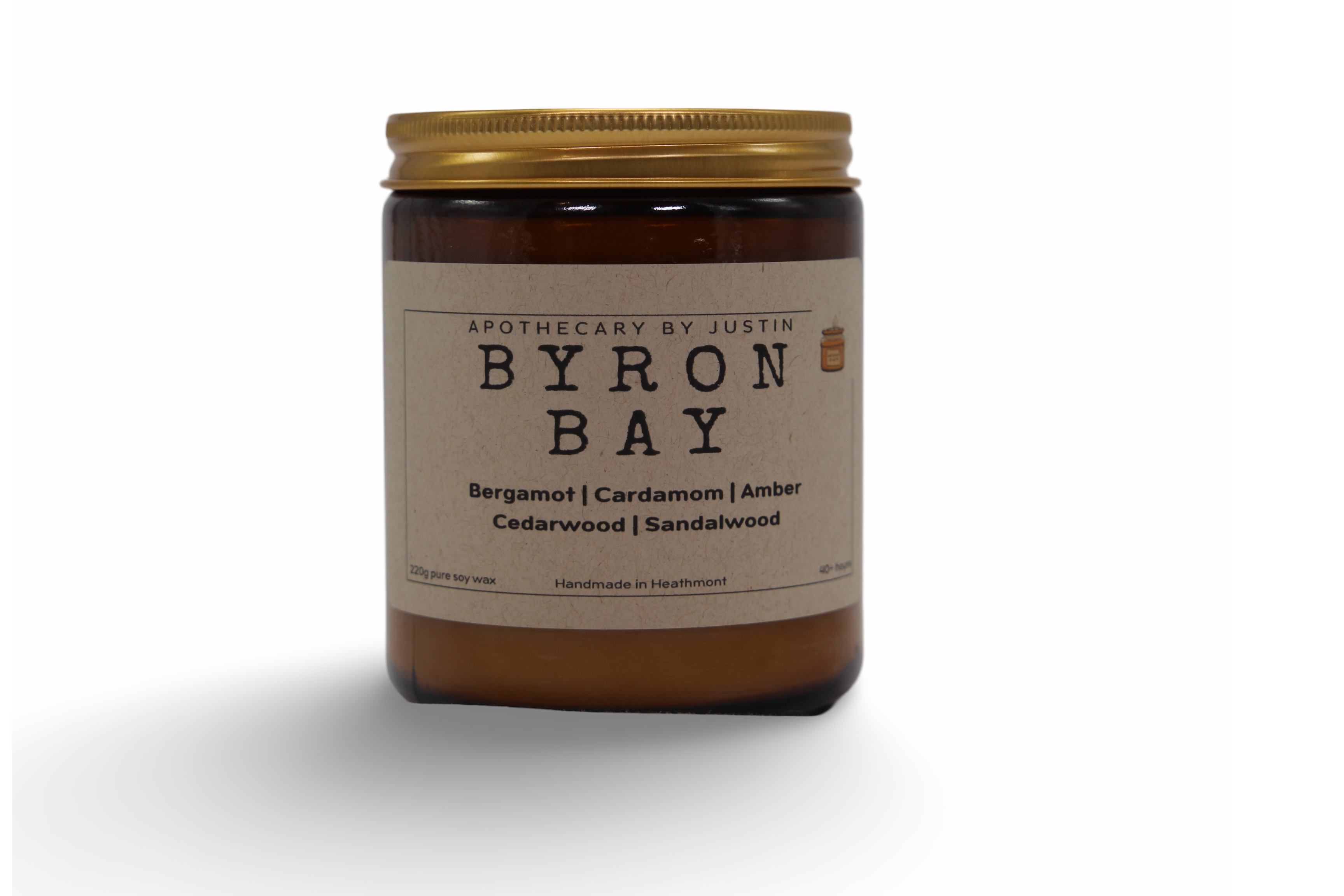 My Store Byron Bay Candle with Bergamot, Cardamom, and Sandalwood for strong hot-throw candles