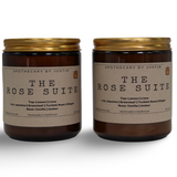 My Store strong hot-throw candles in amber jars featuring rose and ginger scents