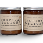 My Store Tropical Delight strong hot-throw candles with lychee, peach, coconut, guava, and vanilla scents