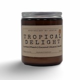 Tropical Delight candle from My Store featuring lychee, peach, coconut, guava, and vanilla, strong hot-throw candles