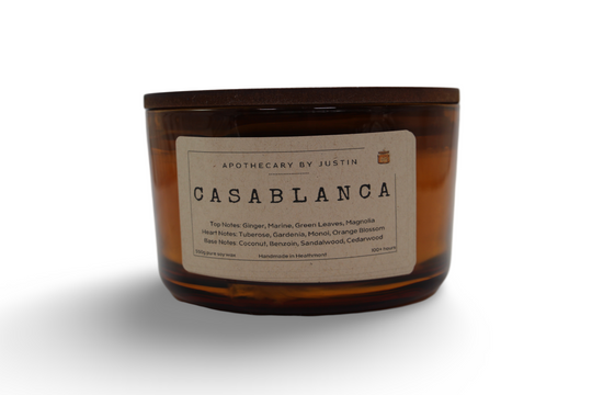 My Store unique scented candles free delivery with a Casablanca scent featuring ginger and cedarwood