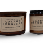 Vegan soy candle gift pack featuring Orange Sherbert scent with notes of mandarin and vanilla