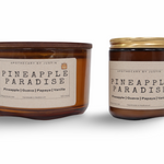 Pineapple Paradise vegan soy candle gift pack featuring guava, papaya, and vanilla scents