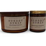 Vegan soy candle gift pack featuring Blood Orange and Grapefruit scents in two sizes