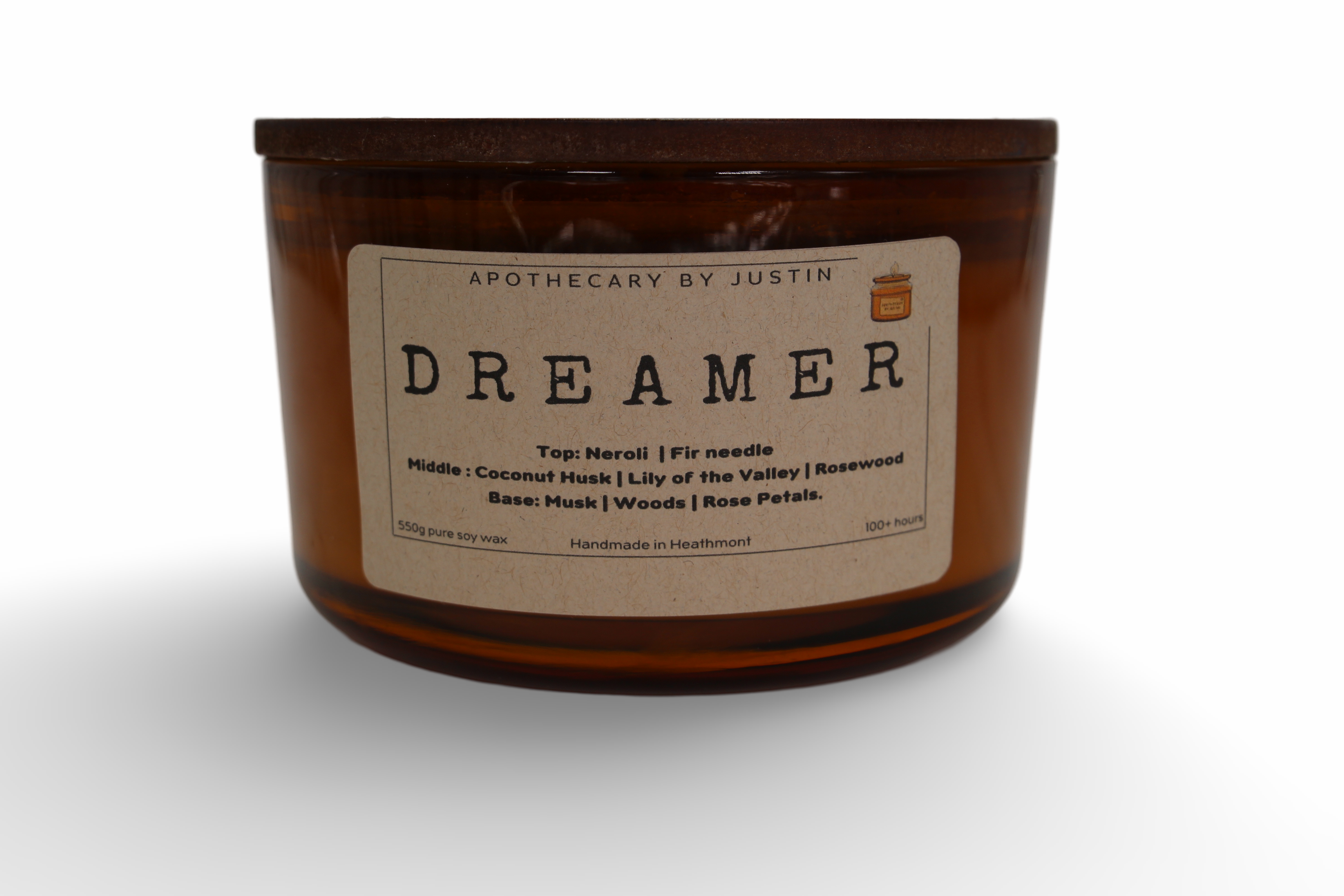 My Store Dreamer Musk Rosewood Candle in Amber Jar with Floral and Woody Scent Notes