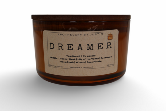 My Store Dreamer Musk Rosewood Candle in Amber Jar with Floral and Woody Scent Notes