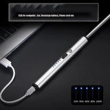USB rechargeable flexible neck lighter for home use with battery indicator and sleek design
