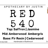 Red 540 Candle – Inspired by Baccarat Rouge 540 | Luxury Scented Candle