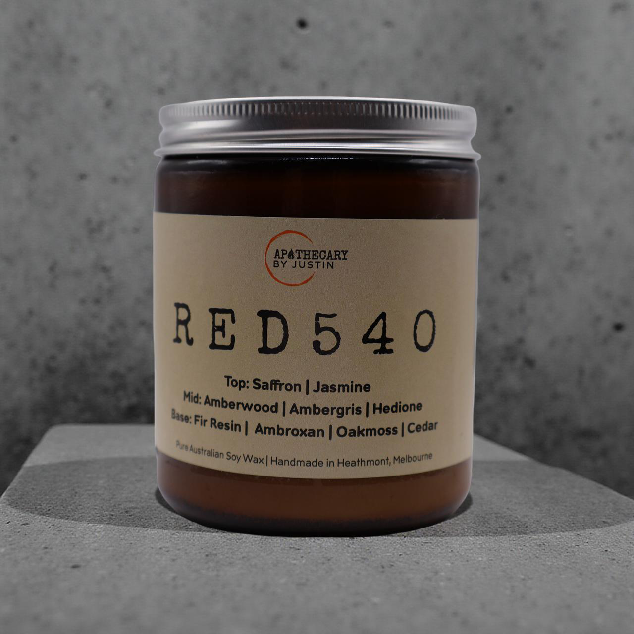 Red 540 Candle –  Saffron, woody & oakmoss