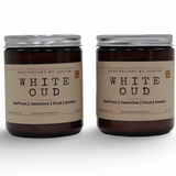 Strong hot-throw amber candle from My Store in a jar with Saffron and Jasmine scents