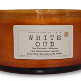 White Oud Candle – Luxurious Saffron, Jasmine & Amber Scented Candle